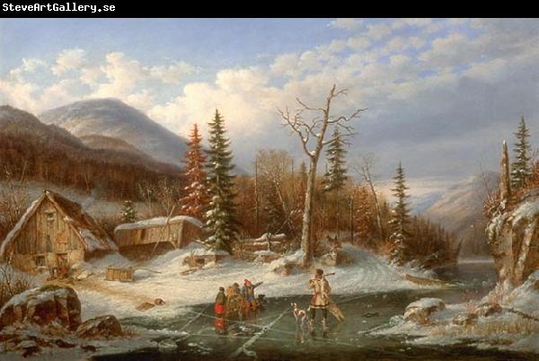 Cornelius Krieghoff Winter Landscape Laval